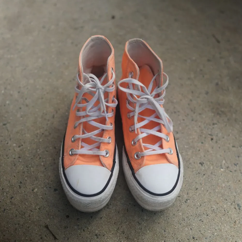 Converse Chuck Taylor All Star Lift High Top Peach Beam Orange Platform Women 5